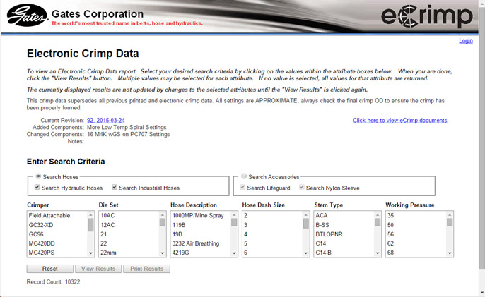 eCrimp results